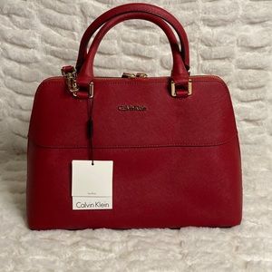 Calvin Klein Genuine Leather Satchel